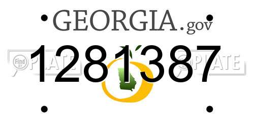 1281387 Georgia License Plate