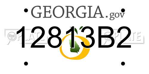 12813B2 Georgia License Plate