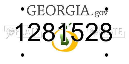 1281528 Georgia License Plate