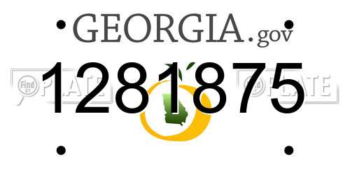 1281875 Georgia License Plate