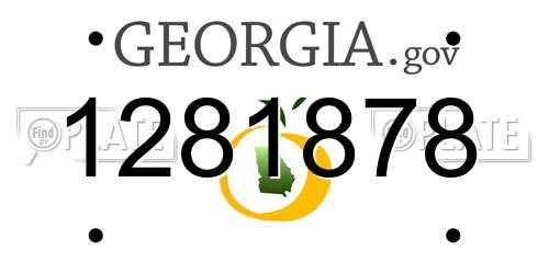 1281878 Georgia License Plate