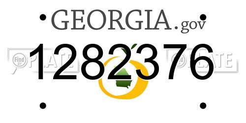 1282376 Georgia License Plate