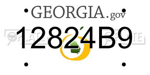 12824B9 Georgia License Plate