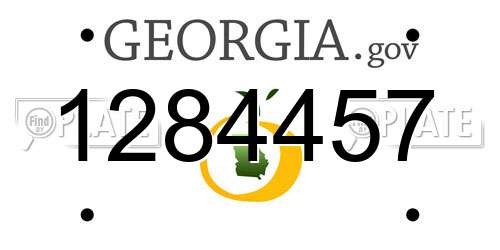 1284457 Georgia License Plate