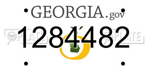 1284482 Georgia License Plate