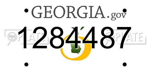 1284487 Georgia License Plate