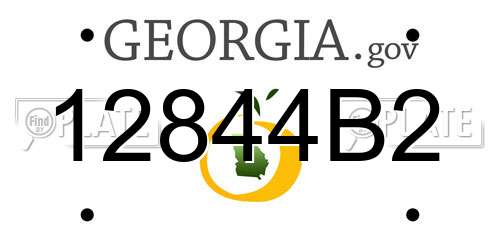 12844B2 Georgia License Plate
