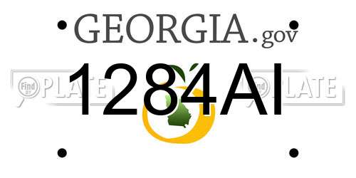 1284AI Georgia License Plate
