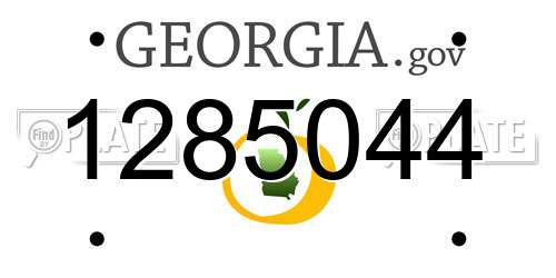 1285044 Georgia License Plate