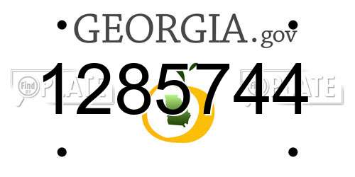 1285744 Georgia License Plate