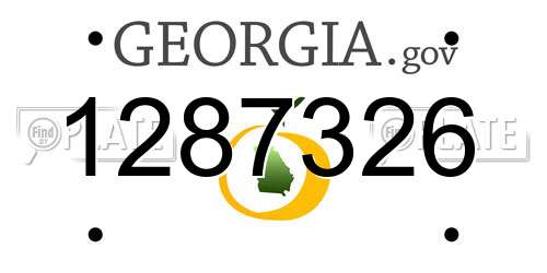 1287326 Georgia License Plate
