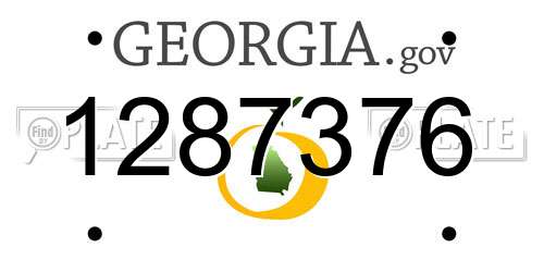 1287376 Georgia License Plate