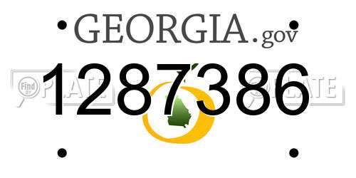 1287386 Georgia License Plate