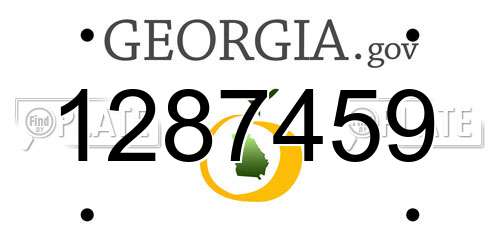 1287459 Georgia License Plate