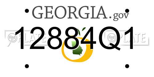 12884Q1 Georgia License Plate