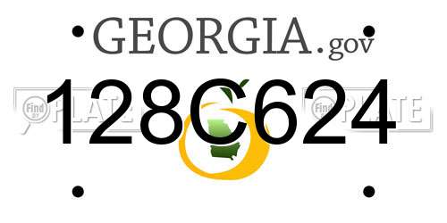 128C624 Georgia License Plate
