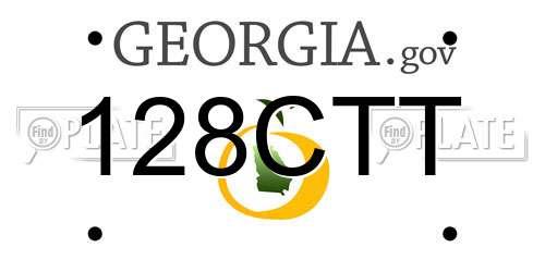 128CTT Georgia License Plate