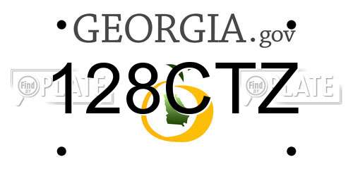 128CTZ Georgia License Plate