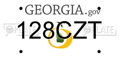 128CZT Georgia License Plate