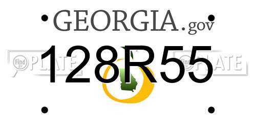 128R55 Georgia License Plate