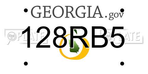 128RB5 Georgia License Plate