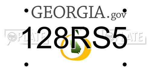 128RS5 Georgia License Plate