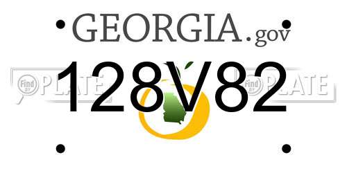 128V82 Georgia License Plate