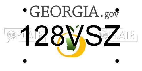 128VSZ Georgia License Plate