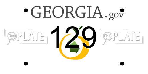 129 Georgia License Plate