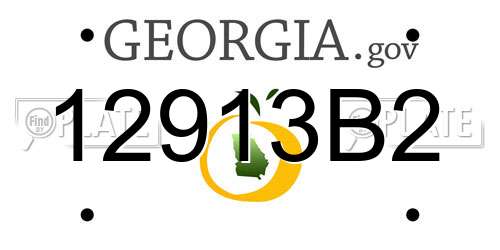 12913B2 Georgia License Plate