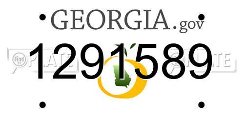 1291589 Georgia License Plate