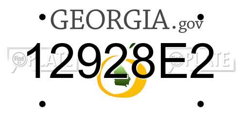 12928E2 Georgia License Plate