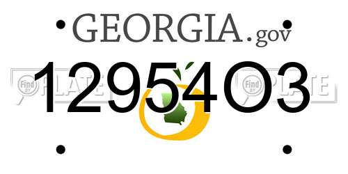 12954O3 Georgia License Plate