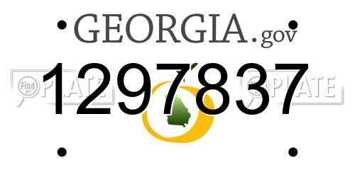 1297837 Georgia License Plate