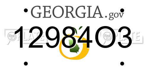 12984O3 Georgia License Plate