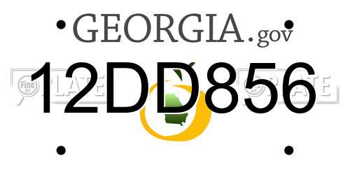 12DD856 Georgia License Plate