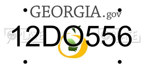 12DO556 Georgia License Plate