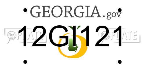 12GI121 Georgia License Plate