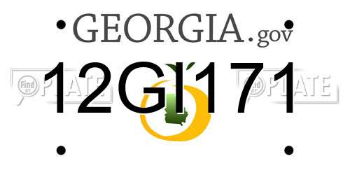 12GI171 Georgia License Plate