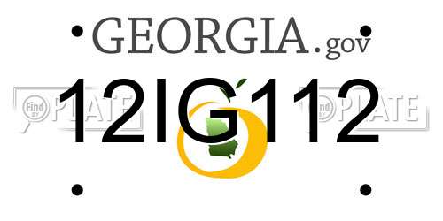 12IG112 Georgia License Plate