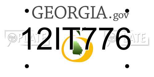12IT776 Georgia License Plate