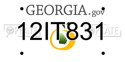 12IT831 Georgia License Plate