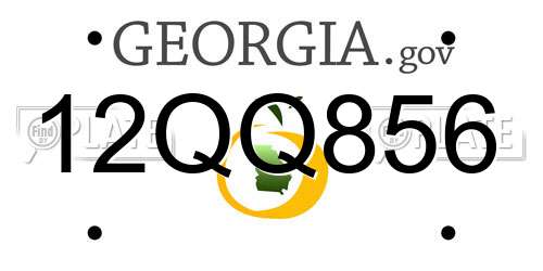 12QQ856 Georgia License Plate