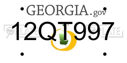 12QT997 Georgia License Plate