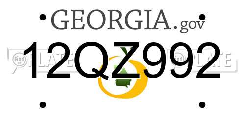 12QZ992 Georgia License Plate