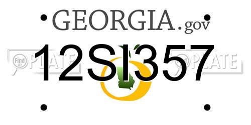 12SI357 Georgia License Plate