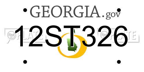 12ST326 Georgia License Plate