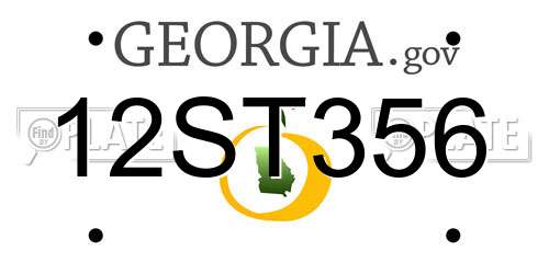 12ST356 Georgia License Plate