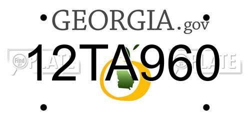 12TA960 Georgia License Plate