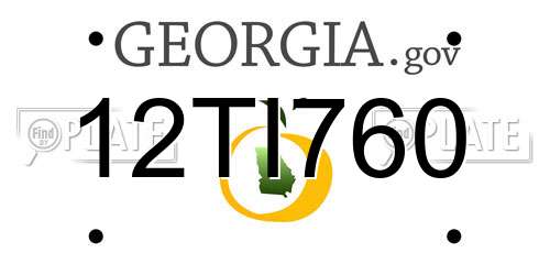 12TI760 Georgia License Plate